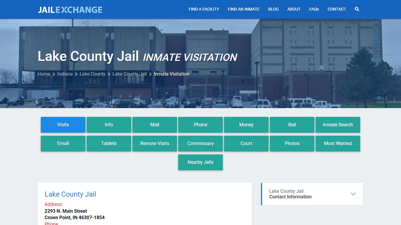 Inmate Visitation - Lake County Jail, IN - Jail Exchange