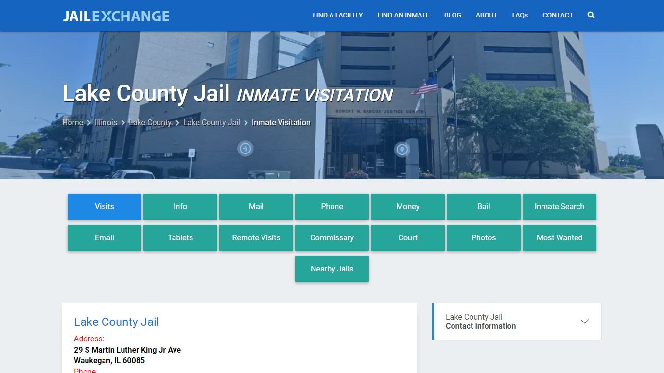 Inmate Visitation - Lake County Jail, IL - Jail Exchange